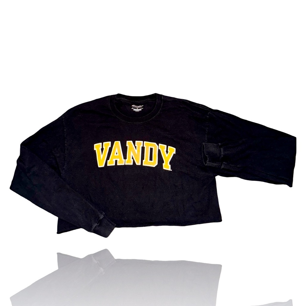 Vanderbilt Commodores Logo Longsleeve Cropped Tee: Large: March Madness: SEC